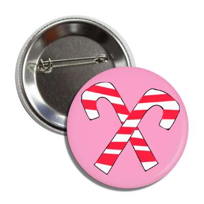 candy canes pink crossed button
