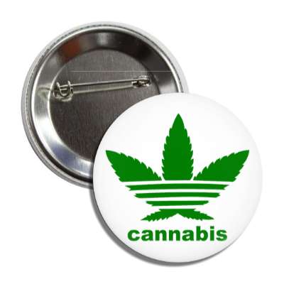 cannabis weed adidas logo parody button