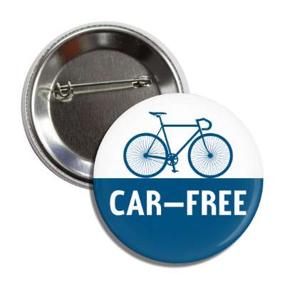car free bicycle silhouette button