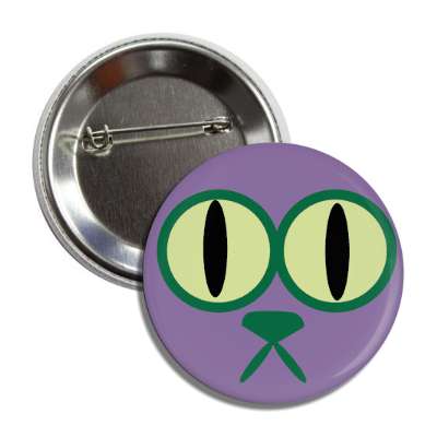 cat smile face cartoon purple button