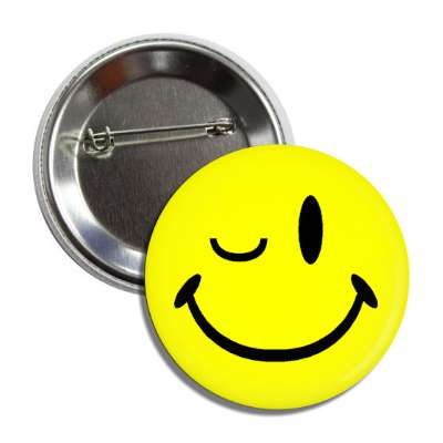 classic smile face wink button