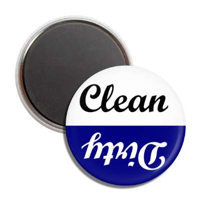 clean dirty dishwasher white blue button