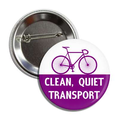 clean quiet transport bicycle silhouette button
