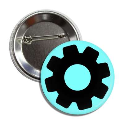 cog aqua black button