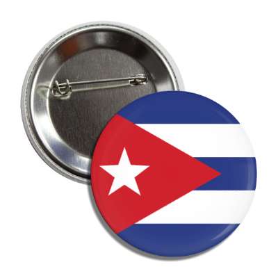 cuba cuban flag country button