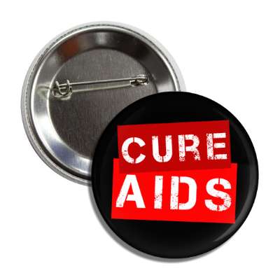 cure aids stamp black button