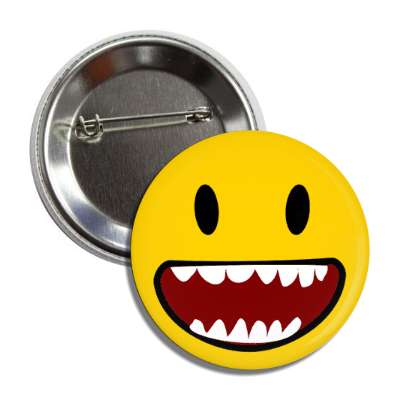 cute teeth smile face button