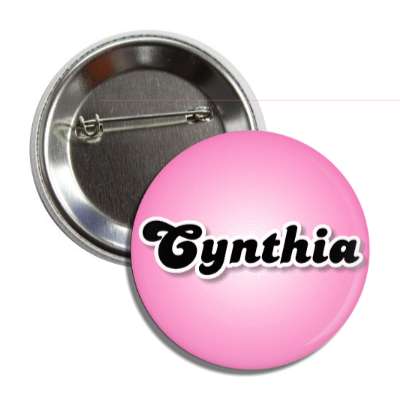 cynthia female name pink button