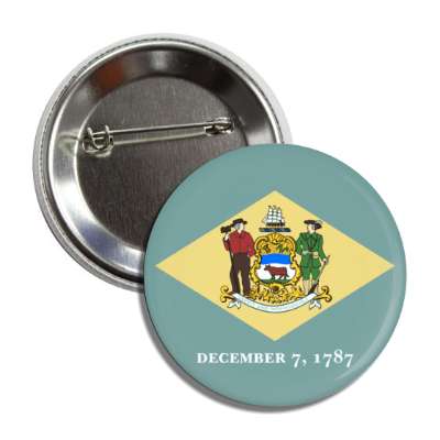 delaware state flag usa button