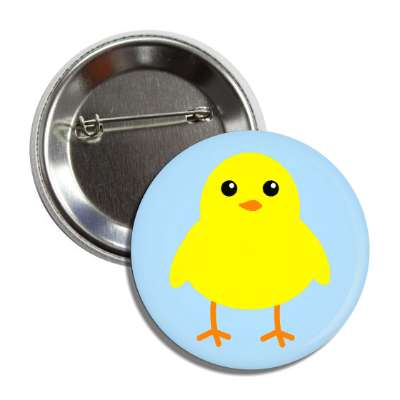 easter chick light blue button