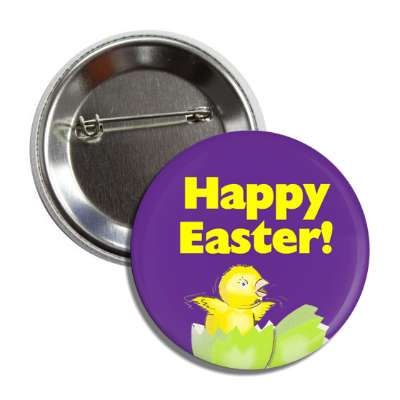 easter chick purple button