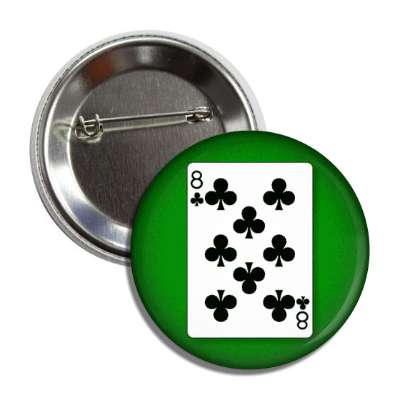 eight of clubs playing card button
