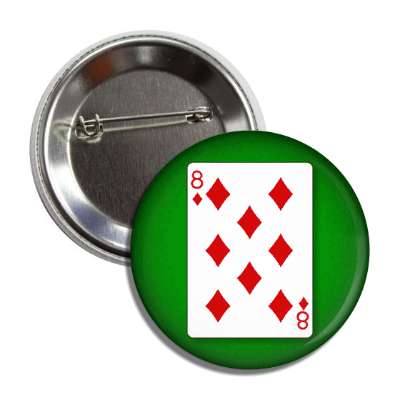 eight of diamonds playing card button