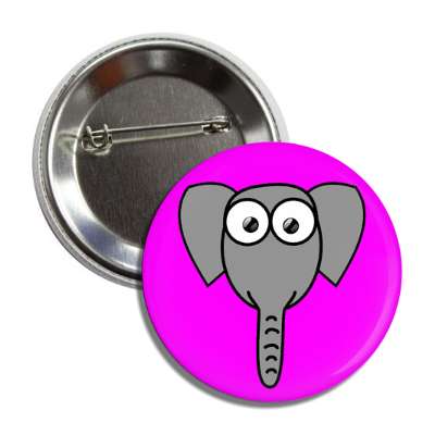 elephant cute cartoon button