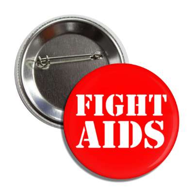 fight aids stencil red button