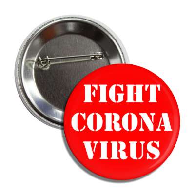 fight coronavirus stencil red button