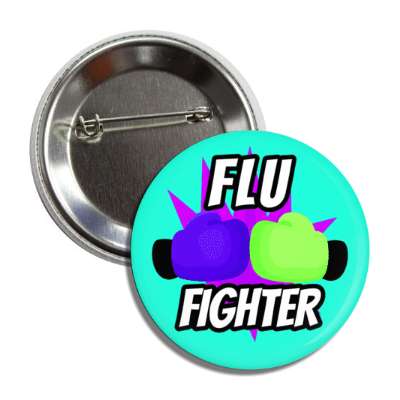 flu fighter boxing gloves aqua button