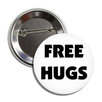 free hugs white button