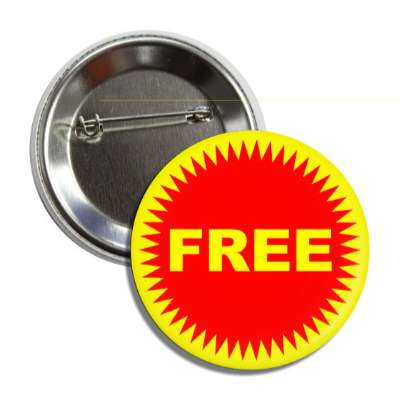 free red burst yellow pricetag button