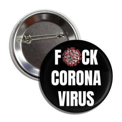 fuck corona virus black button