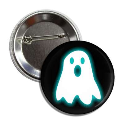 ghost open mouth black aqua shadow button