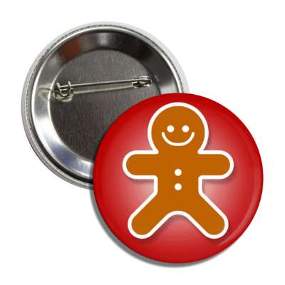 gingerbread cookie red button