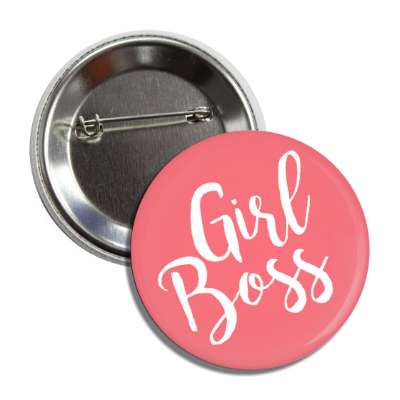 girl boss pink button