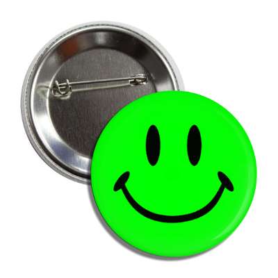 green classic smile face button