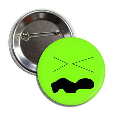 green face upset button