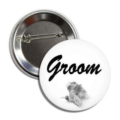groom one flower grey button