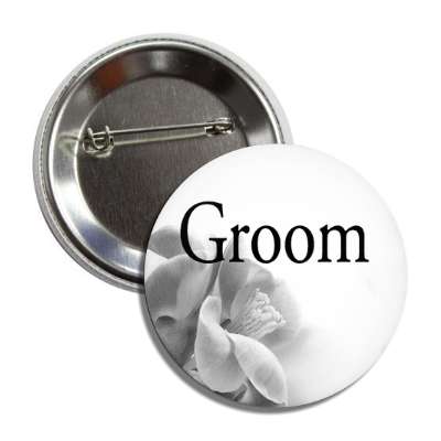 groom quarter flower classic button