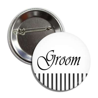 groom white black lines button