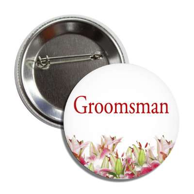 groomsman colorful flowers classic button