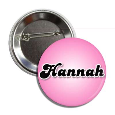 hannah female name pink button