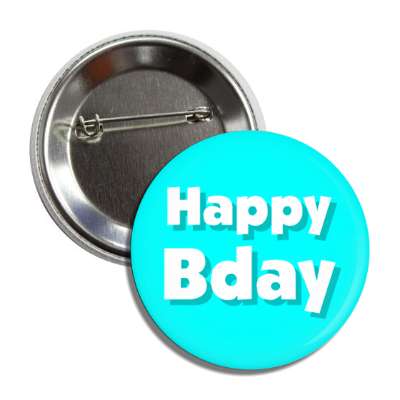 happy bday birthday aqua button