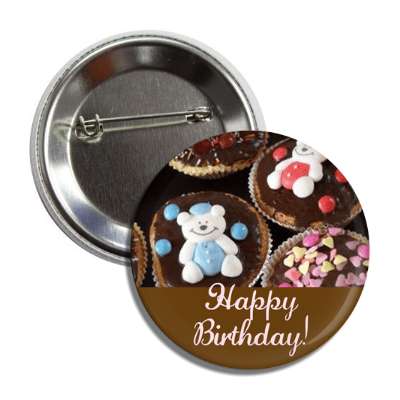 happy birthday bear cake chocolate button