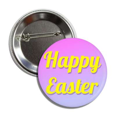 happy easter magenta light blue cursive button