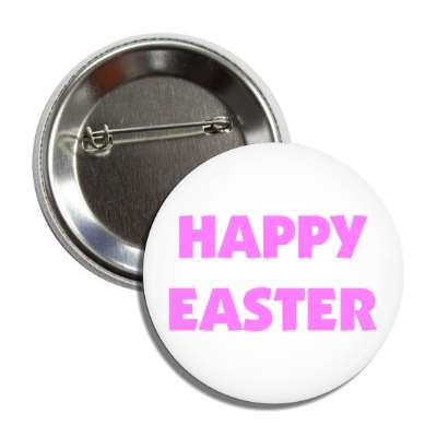 happy easter magenta white button