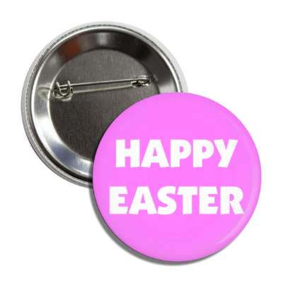 happy easter white magenta button