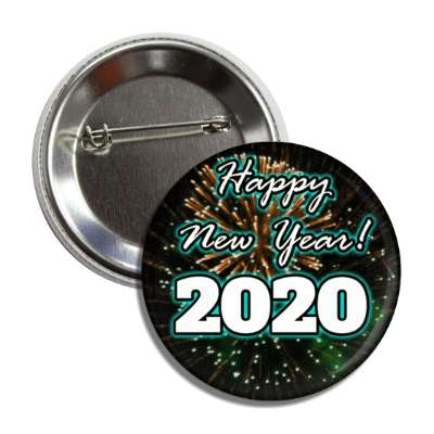 happy new year 2020 button