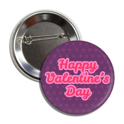 happy valentines day purple cursive button