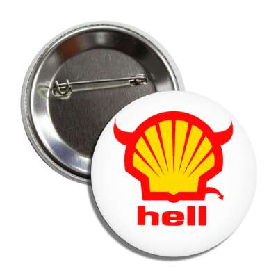 hell shell logo parody button
