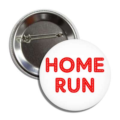 home run baseball button
