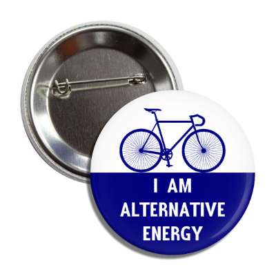 i am alternative energy bicycle silhouette button