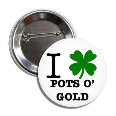 i four leaf clover pots o gold button