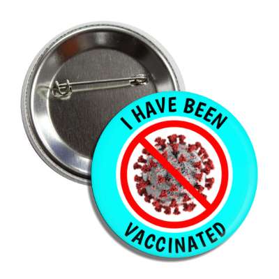 i have been vaccinated aqua covid button