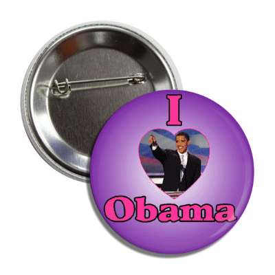 i love obama 1 button