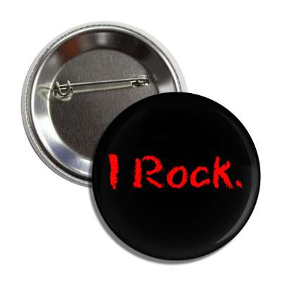 i rock black red chalk button