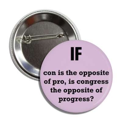 if con is the opposite of pro is congress the opposite of progress button