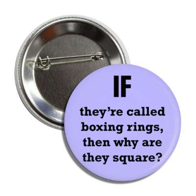 if theyre called boxing rings then why are they square button